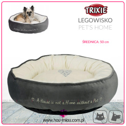 Trixie - Legowisko - PET'S HOME - KREMOWO-SZARE - ø 50 cm