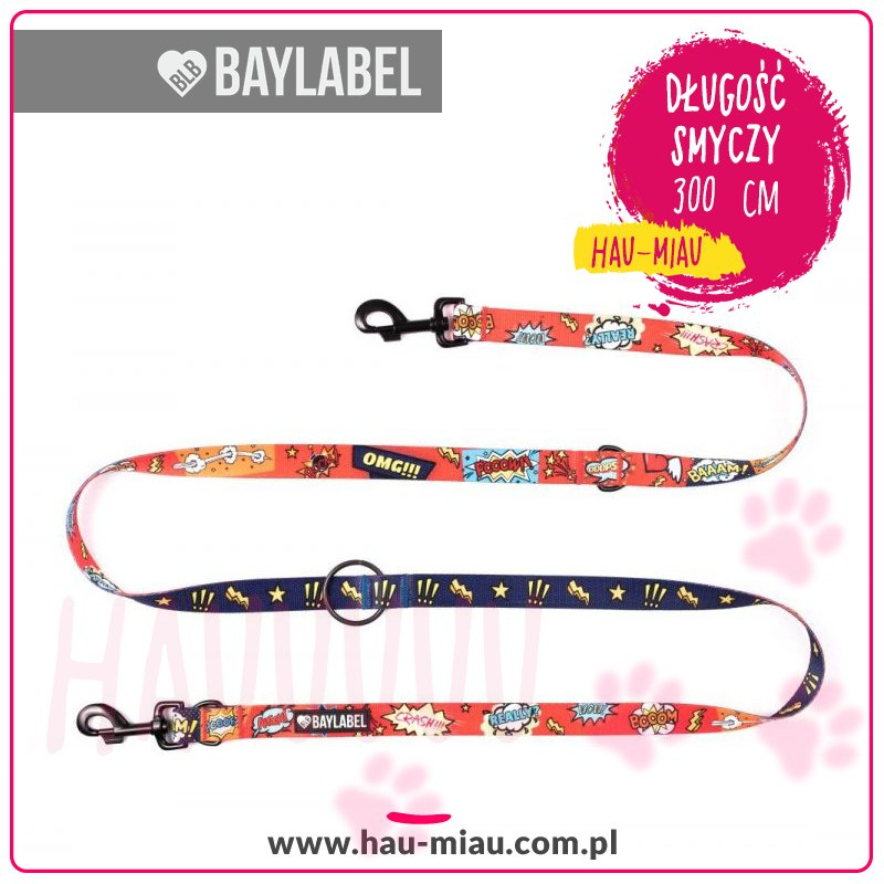Baylabel - Smycz Przepinana 300 cm - Super Hero - "L" Baylabel - Smycz Przepinana 300 cm - Super Hero - "L"