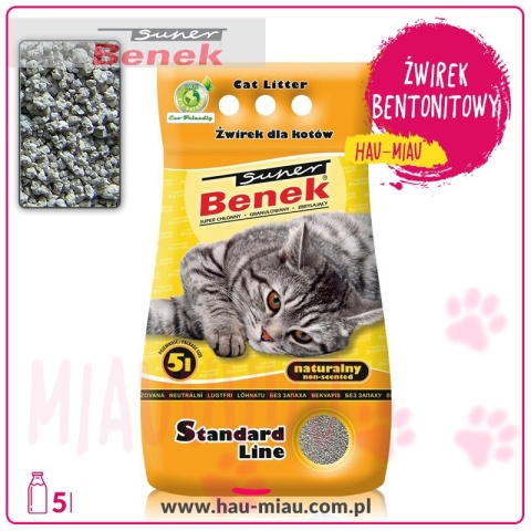 Super Benek - Standard line - Żwirek Naturalny - 5 L Super Benek - Standard line - Żwirek Naturalny - 5 L