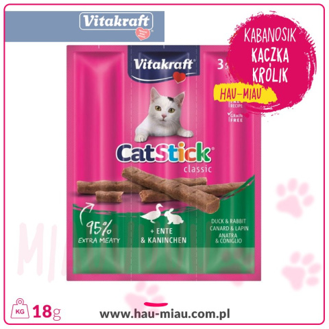 Vitakraft - Cat Stick Mini - Kabanos KACZKA I KRÓLIK - 18g Vitakraft - Cat Stick Mini - Kabanos KACZKA I KRÓLIK - 18g
