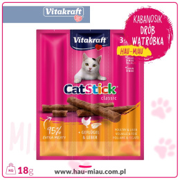Vitakraft - Cat Stick Mini - Kabanos DRÓB I WĄTRÓBKA - 18g