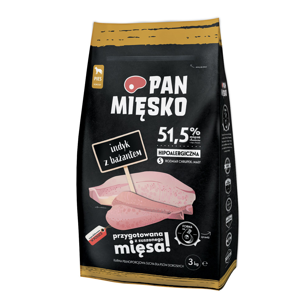 Pan Mięsko - INDYK i BAŻANT - S - 3 KG Pan Mięsko - INDYK i BAŻANT - S - 3 KG