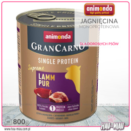 Animonda - GranCarno Single Protein - JAGNIĘCINA - 800g