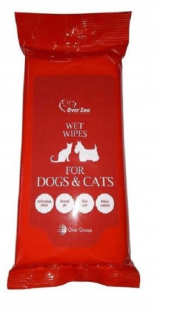 Over Zoo - Wet Wipes 30szt - Chusteczki pielęgnacyjne dla psa i kota
