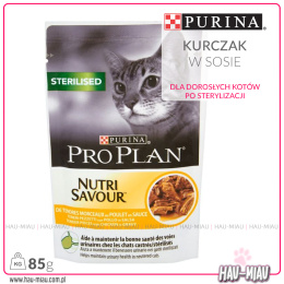 Purina - Pro Plan Nutri Savour - KURCZAK - 85g - dla Kastratów