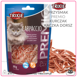 Trixie - Przysmak dla kota PREMIO Carpaccio - Z KACZKĄ, KURCZAKIEM I DORSZEM - 20g