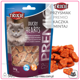 Trixie - Przysmak dla kota PREMIO Ducky Hearts - Z KACZKĄ I DORSZEM - 50g