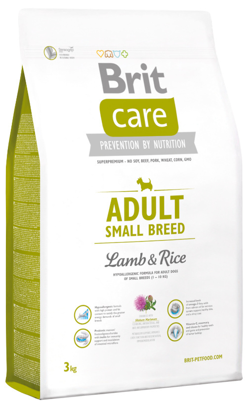 Brit Care - Adult Small Breed Lamb & Rice - JAGNIĘCINA I RYŻ- 3 KG
