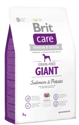 Brit Care - Grain Free Adult Giant - ŁOSOŚ I ZIEMNIAKI - 3 KG - dla olbrzymich ras