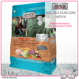 Mac's - Soft Adult Dog - Półmiękka - KACZKA, KURCZAK i INDYK - 1,5 KG