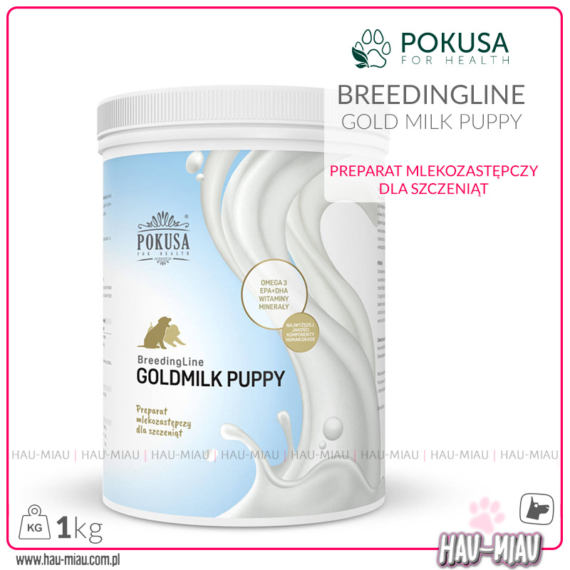 Pokusa - BreedingLine Gold Milk Puppy - Mlekozastępczy preparat dla szczeniąt - 1KG Pokusa - BreedingLine Gold Milk Puppy - Mlekozastępczy preparat dla szczeniąt - 1KG
