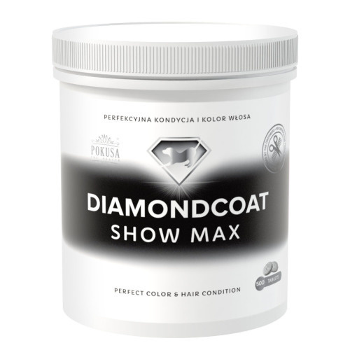 Pokusa - DiamondCoat Show Max - Wspomagający kondycję sierści - 500 tabletek