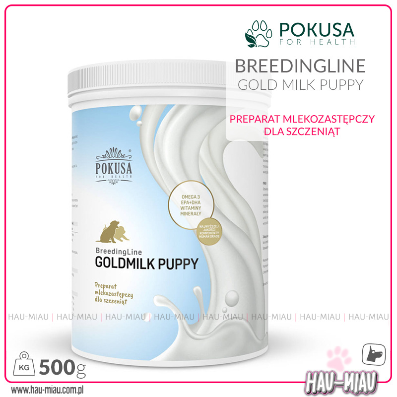 Pokusa - BreedingLine Gold Milk Puppy - Mlekozastępczy preparat dla szczeniąt - 500g Pokusa - BreedingLine Gold Milk Puppy - Mlekozastępczy preparat dla szczeniąt - 500g