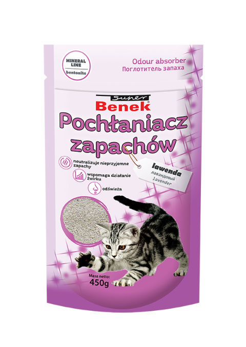 Super Benek - Pochłaniacz zapachów - Lawenda - 450g