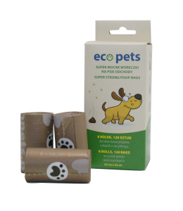 Eco Pets - Woreczki bezzapachowe na odchody - 8 rolek = 120 szt.