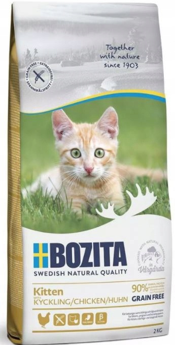 Bozita - Kitten Grain free Chicken - KURCZAK - 2 KG - dla Kociąt