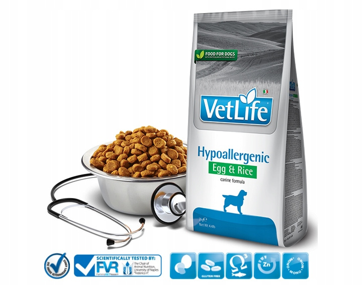 Farmina - VetLife Hypoallergenic Egg & Rice - ALERGIE POKARMOWE - JAJA & RYŻ - 2 KG