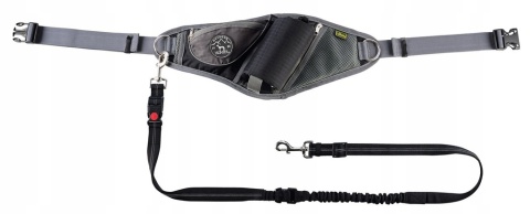 Hunter - Pas ze smyczą do biegania - Jasper - Czarno-Szary