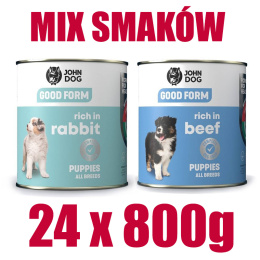 John Dog - Good Form Puppies - MIX SMAKÓW - 24 x 800g