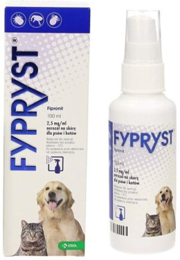 KRKA - Fypryst Spray - Preparat na pasożyty dla psów i kotów - 100ml