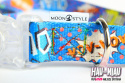 Moon Style - Obroża z klamrą LED - Graffiti Blue Moon - 25mm