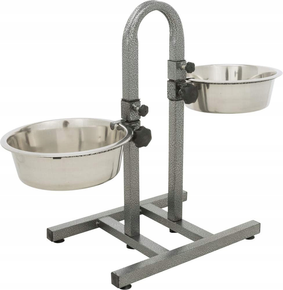 Trixie - Dwie metalowe miski na stojaku - 2×2,8 L / ø 24 cm Trixie - Dwie metalowe miski na stojaku - 2×2,8 L / ø 24 cm