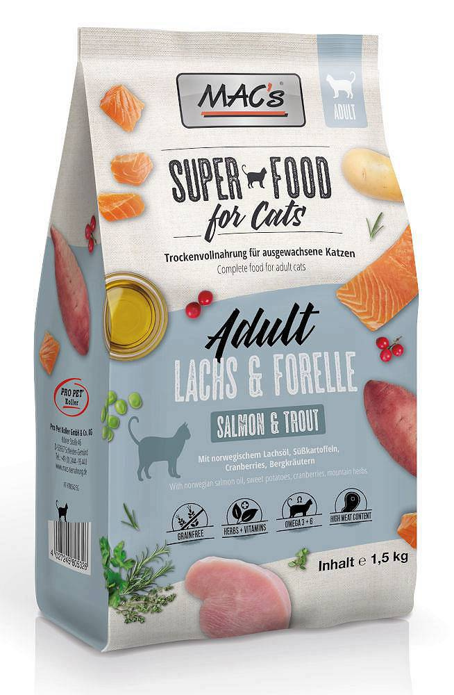 Mac's - Cat Adult Salmon & Trout - ŁOSOŚ I PSTRĄG - 1,5 KG Mac's - Cat Adult Salmon & Trout - ŁOSOŚ I PSTRĄG - 1,5 KG