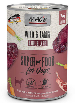 Mac's - Super food for dog - DZICZYZNA Z JAGNIĘCINĄ - 400g