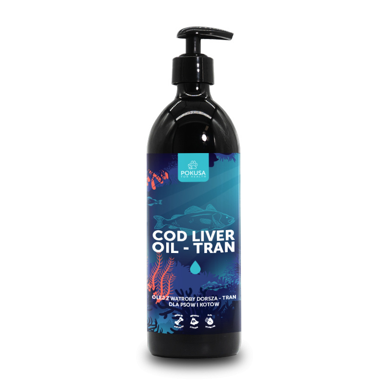 Pokusa - Cod Liver Oil - Tran - Olej z wątroby dorsza - 500 ml