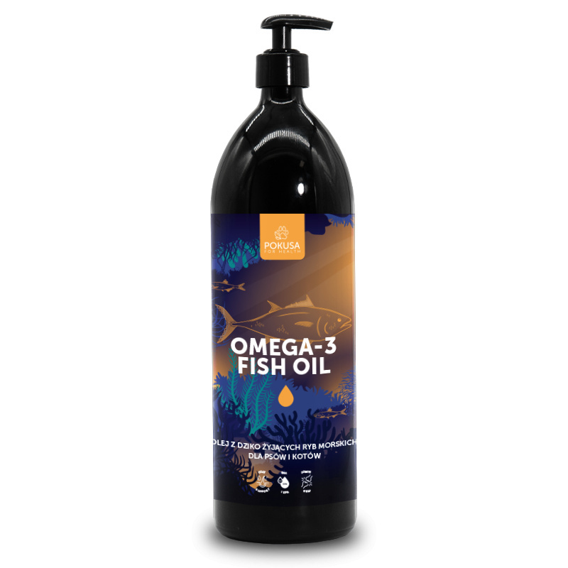 Pokusa - Omega-3 Fish Oil - Olej z dziko żyjących ryb morskich - 1000 ml