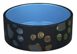 Trixie - Ceramiczna miska - Czarna + Niebieska lub żółta 20 cm / 1,4 L