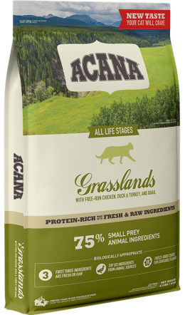 Acana - Grasslands Cat - DRÓB, RYBY, JAJA - 4,5 KG