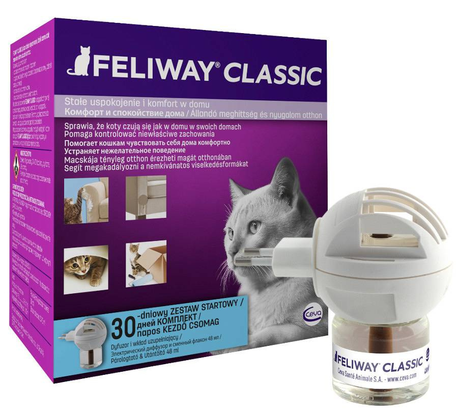 Feliway - Feromony kojące Classic - Dyfuzor ze środkiem uspokajającym dla kota - 48ml Feliway - Feromony kojące Classic - Dyfuzor ze środkiem uspokajającym dla kota - 48ml