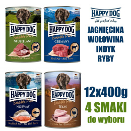 Happy Dog - Supreme Sensible Pure Mix Smaków - Zestaw 12 x 400g