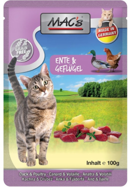 Mac's - Cat Duck & Poultry - KACZKA, DRÓB i JABŁKO Z ZIOŁAMI - 100g