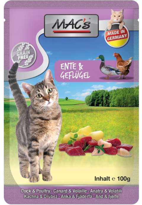 Mac's - Cat Duck & Poultry - KACZKA, DRÓB i JABŁKO Z ZIOŁAMI - 100g Mac's - Cat Duck & Poultry - KACZKA, DRÓB i JABŁKO Z ZIOŁAMI - 100g
