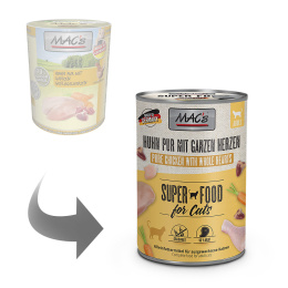 Mac's - Cat Huhn Pur mit Ganzen Geflugelherzen - KURCZAK I CAŁE SERCA DROBIOWE - 800g