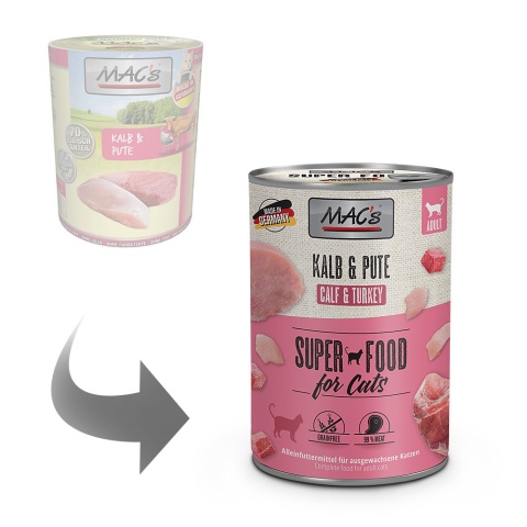 Mac's - Cat Kalb & Pute - CIELĘCINA I INDYK - 400g