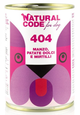 Natural Code - 404 - WOŁOWINA, BATATY i JAGODY - 400g