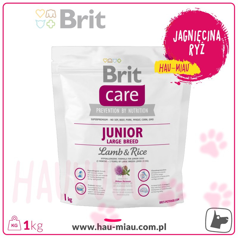 Brit Care - Junior LARGE Breed - JAGNIĘCINA & RYŻ - 3 KG - dla Szczeniąt Brit Care - Junior LARGE Breed - JAGNIĘCINA & RYŻ - 3 KG - dla Szczeniąt