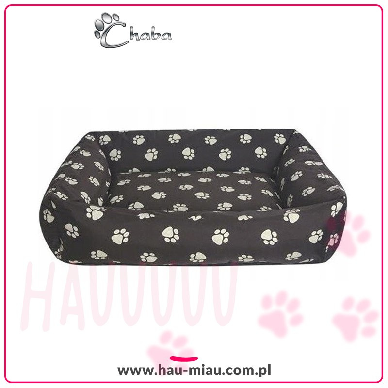 Chaba - Legowisko Sofa Standard brąz w łapki - 100 x 80 x 20 cm Chaba - Legowisko Sofa Standard brąz w łapki - 100 x 80 x 20 cm