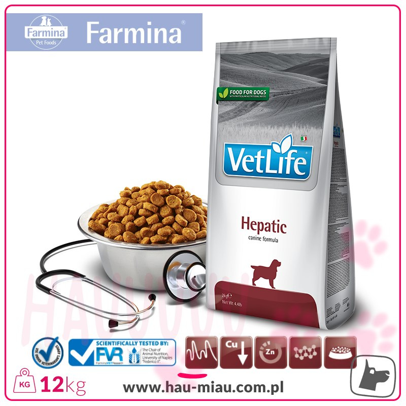 Farmina - VetLife Hepatic - WĄTROBA - 12 KG