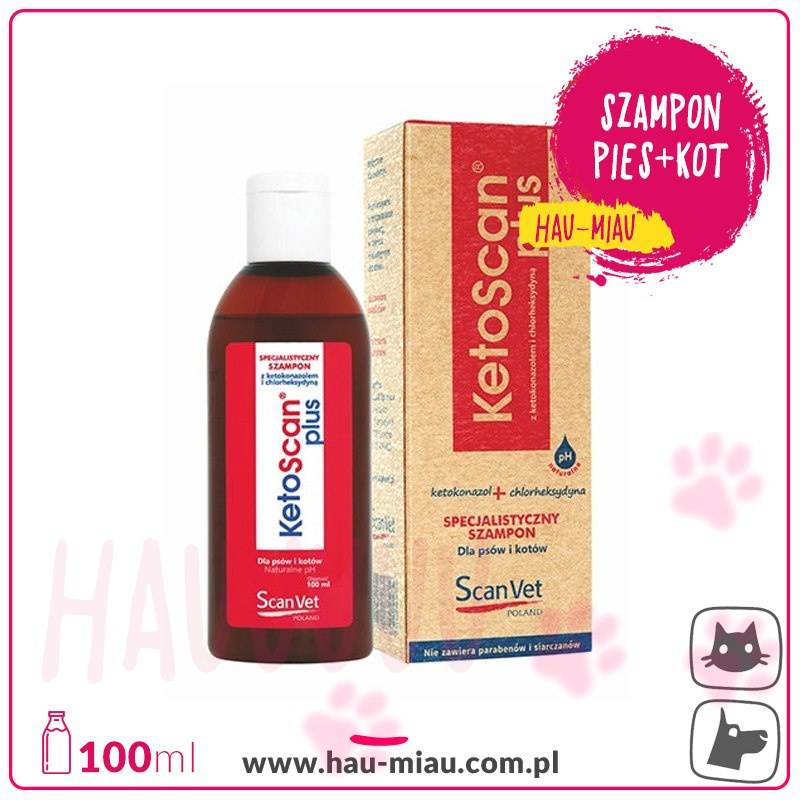 ScanVet - KetoScan+ - Specjalistyczny Szampon dla Psa i Kota - 100 ml ScanVet - KetoScan+ - Specjalistyczny Szampon dla Psa i Kota - 100 ml