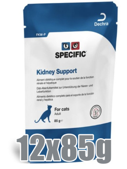 Dechra - Specific Cat Kidney Support FKW-P - NERKI i WĄTROBA - Zestaw 12 x 85g
