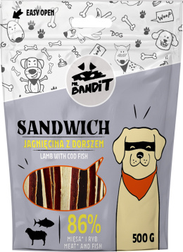 Mr. Bandit - Sandwich - Przysmak JAGNIĘCINA z DORSZEM - 500g