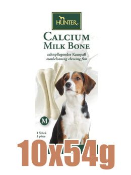 Hunter - Calcium Milk Bone - Kość z wapniem - Zestaw 10 x 54g