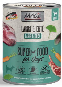 Mac's - Super food for dog - JAGNIĘCINA i KACZKA - Zestaw 12x400g