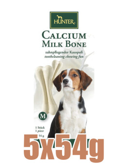 Hunter - Calcium Milk Bone - Kość z wapniem - Zestaw 5 x 54g