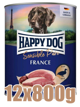Happy Dog - Supreme Sensible Ente Pure France - KACZKA - Zestaw 12 x 800g
