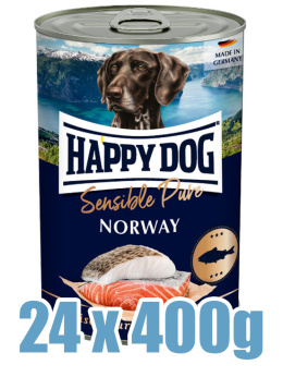 Happy Dog - Supreme Sensible Fish Pure Norway - RYBY - Zestaw 24 x 400g